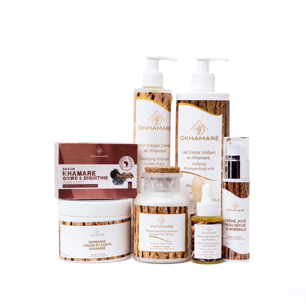 Gamme routine tache et acné peau sèche à normale