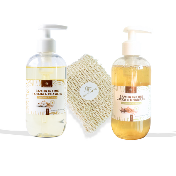 Pack deux Savons intimes + Gant naturel